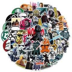 XXMML Star Wars stickers on a laptop, waterproof and fade-resistant.