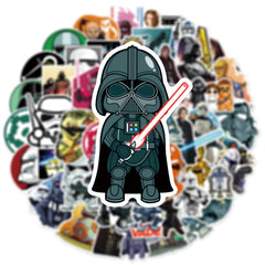 XXMML Star Wars stickers on a water bottle, weatherproof and vibrant.