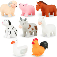 XY-WQ animal-ii bath toys 8-pcs with mesh bag for organized bath play