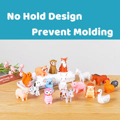XY-WQ no-hole animal bath set C2 16 pcs aids safe grip for infants