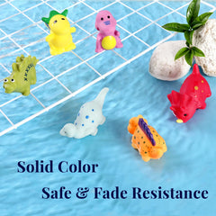 XY-WQ Dinosaur Bath Toy Green, soft surface for comfortable play.