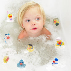 Durable, safe bath toys for kids during tub time.