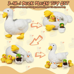 XYHQYB four baby ducklings plush, ideal for imaginative play.