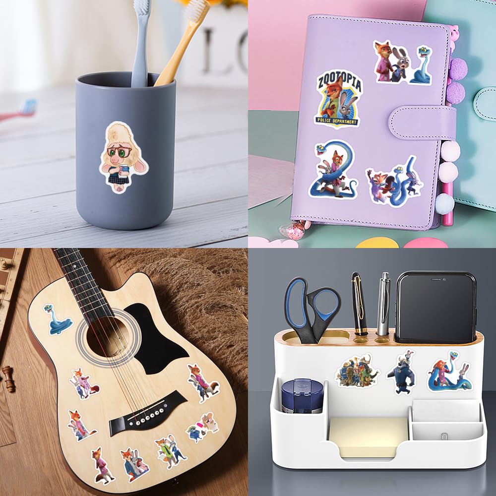 XYLL Zootopia stickers for guitars personalize gear with cute, durable designs