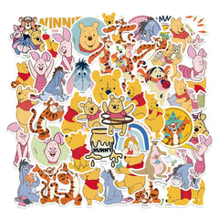 XYLL Pooh Bear sticker on a notebook adding charm and durability