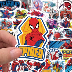 XYLL Spiderman stickers for car or helmet, rugged vinyl for outdoor gear.
