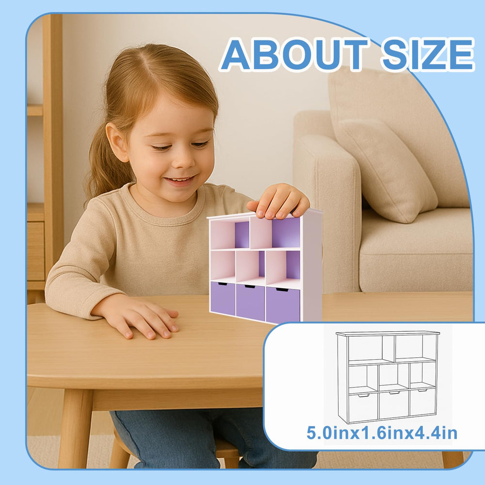 XYMTOY elegant mini library shelf complements living room dioramas.