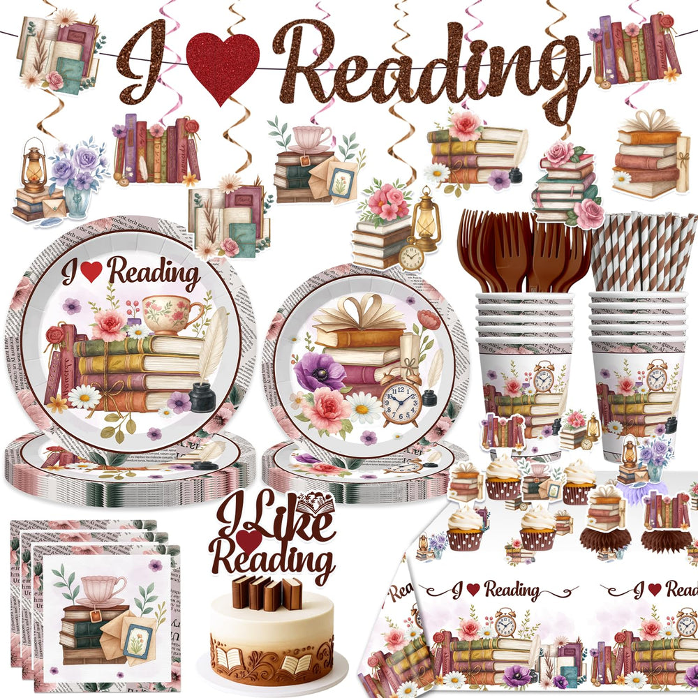 Xynic 177pcs book theme decorations create a cohesive party look for book lovers.