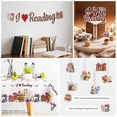 Xynic book-themed cupcake toppers decorate treats with literary flair.