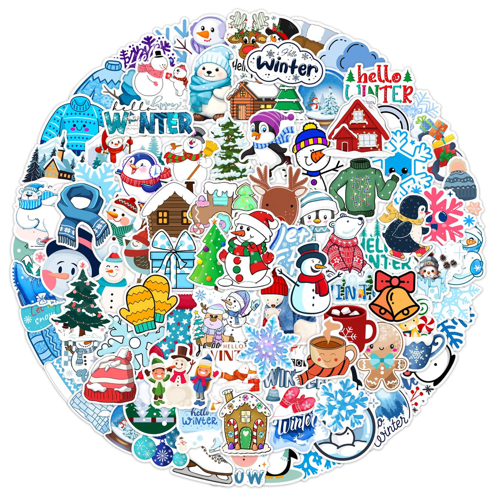 XZENTIRA snowman water bottle sticker for durable, playful personalization on bottles