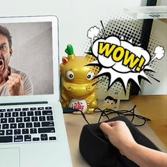 YADILLO Giant USB Enter Key plugged in, USB connectivity for Windows and Mac