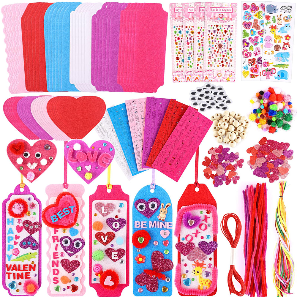Yafeite Valentine kit bookmarks — colorful DIY keepsakes for kids