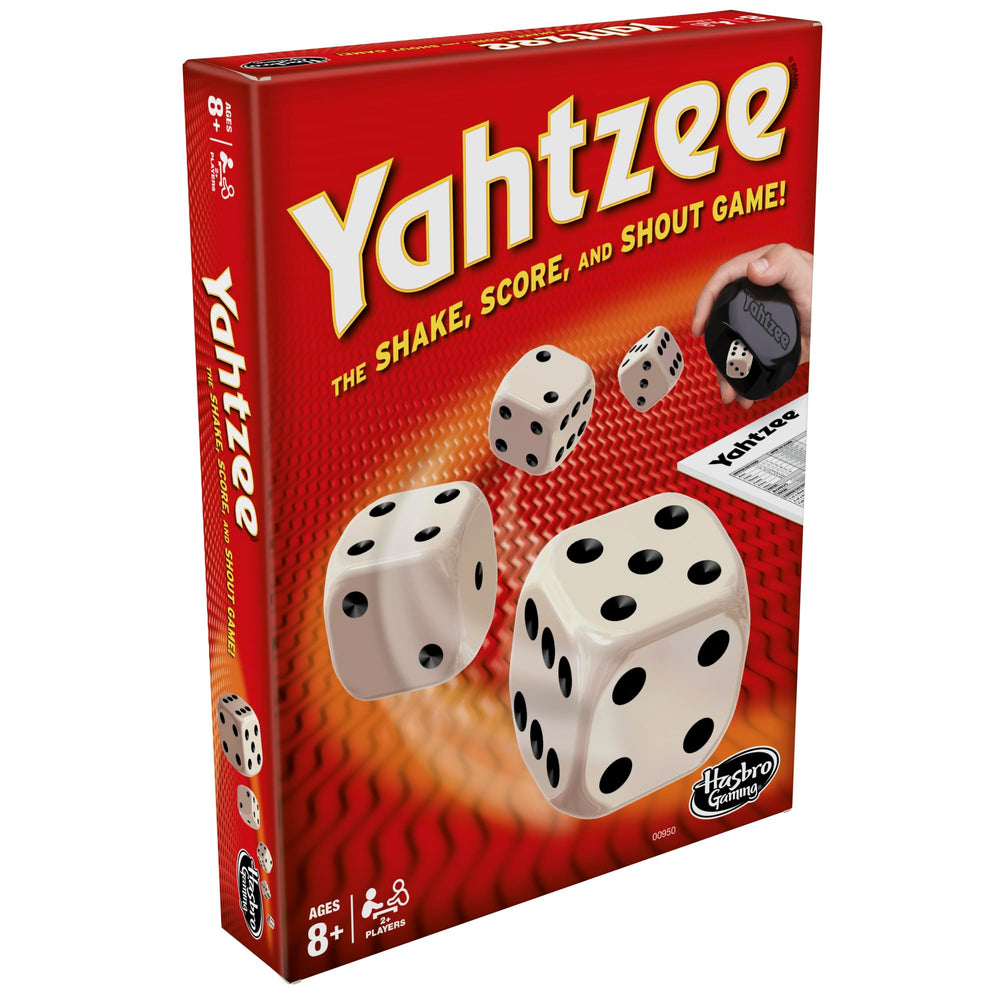 Yahtzee shaker lid doubles as storage for travel and easy cleanup