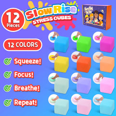 YAKHAN slow-rebound stress cube highlighting extended interaction.