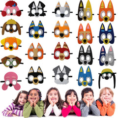 YALARY 21-pack puppy dog masks for kids' party fun and imaginative play