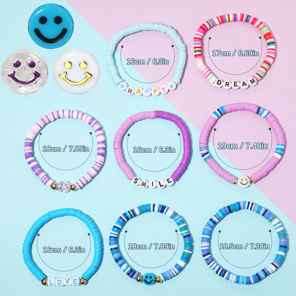 YALASOBA Purple polymer clay bracelet with pearl beads for trendy look