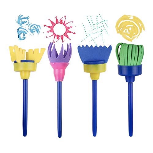 YallFairy foam sponge brushes with soft texture for painting.