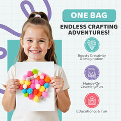 Yameer kids crafting session with colorful materials for imagination