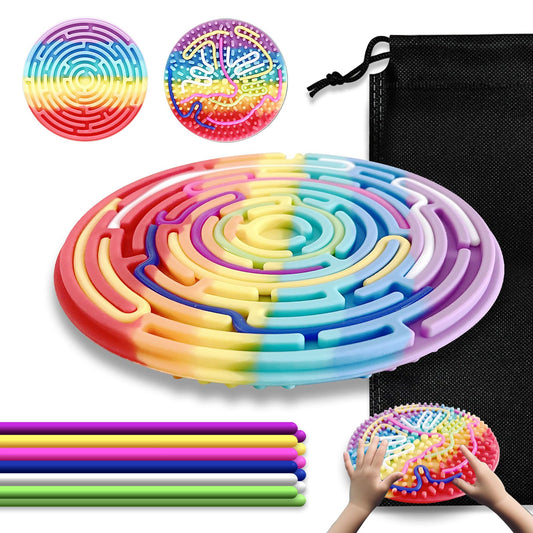 YANCIN Sensory Activity Board demonstrating push action for focus and calm.