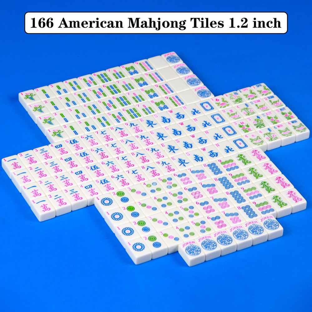 YANMEIYA American Mahjong tiles 1-2-inch size shown for easy handling.