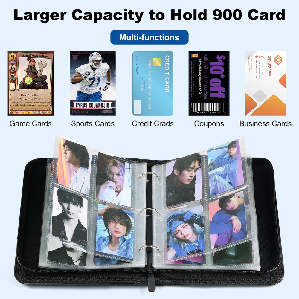Yanmzmin Stray Photocards Binder PU leather close-up highlighting durability.