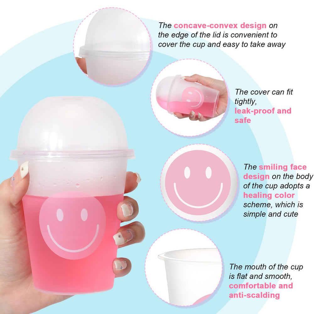Yaomiao colorful smile patterns in pink yellow purple green for festive vibes