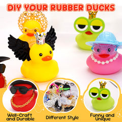 YAORISE 58Pcs rubber duck necklaces bring color to desk ducks