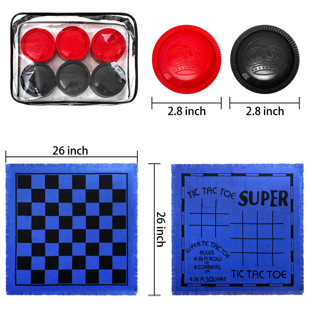 Yarlung red and black checkers pieces ready for quick, friendly competition.
