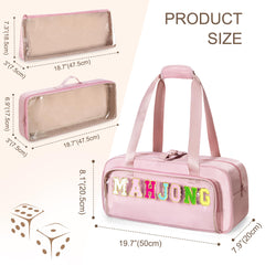 Yarwo chenille embroidered letters add stylish branding on the bag