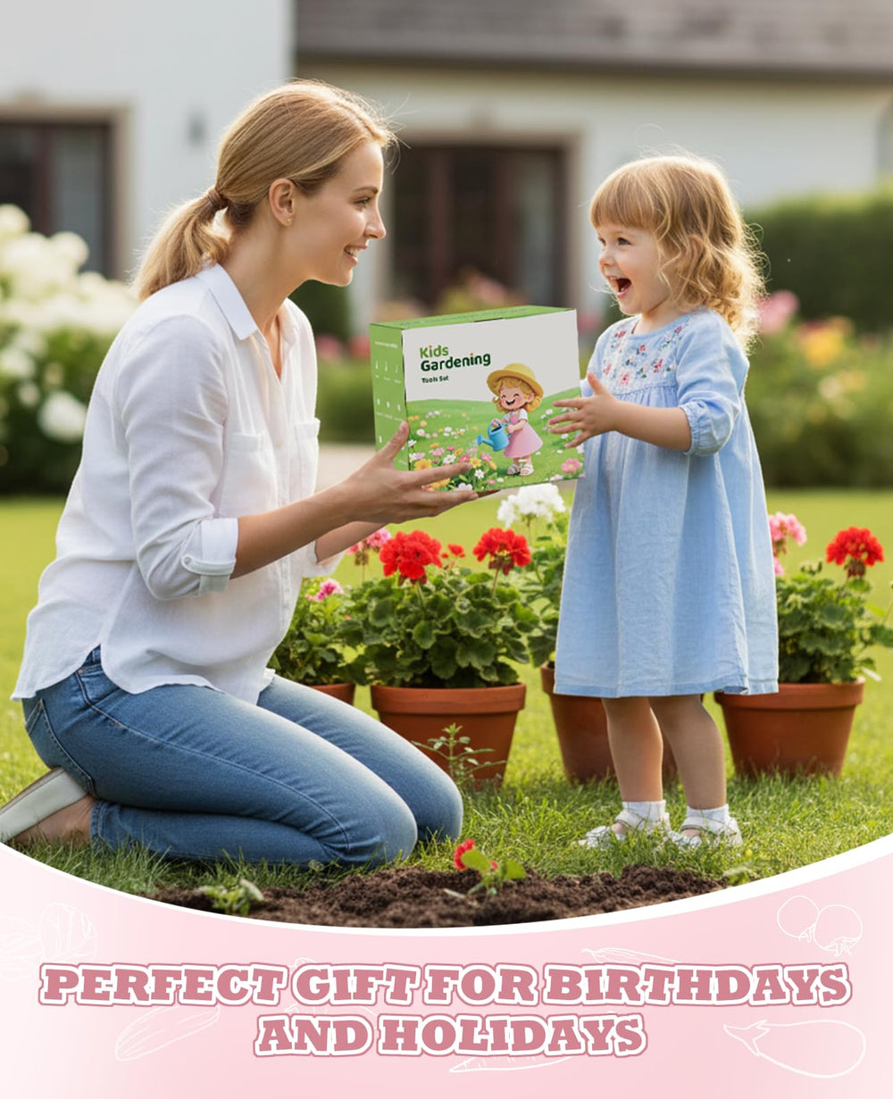 YAUNGEL kids gardening set gift box image ready for gifting