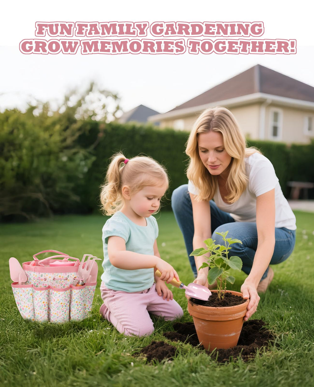 YAUNGEL kids gardening set planting pots and labels image supporting project labeling
