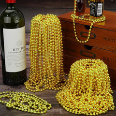 33-inch YAXINRUI gold bead necklace suitable for costumes and party wear.