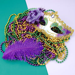 YAXINRUI Mardi Gras beads as party decor or wearable accessory for celebrations.