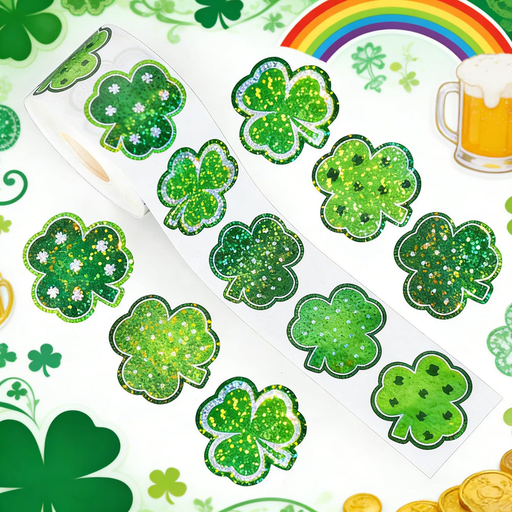 Ycfish party favors and gift wrap accents with shamrock stickers