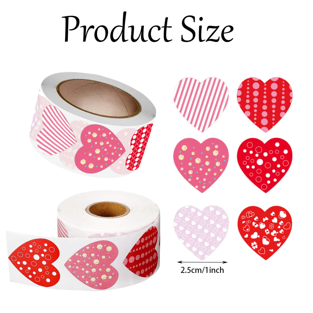 Ycfish Valentine stickers featuring stripes and dots for cute decor