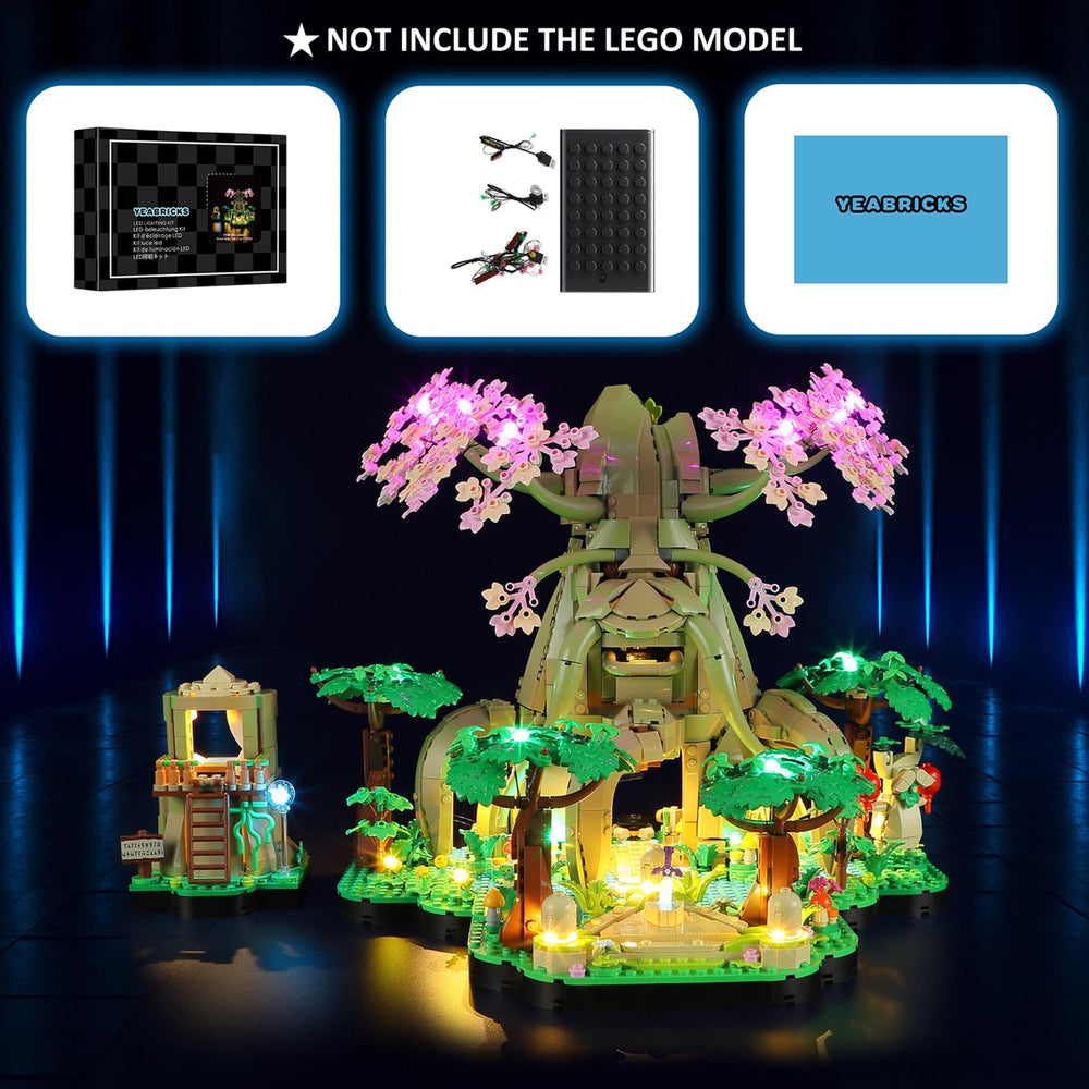 YEABRICKS LED light kit packaging ready as a gift for builders