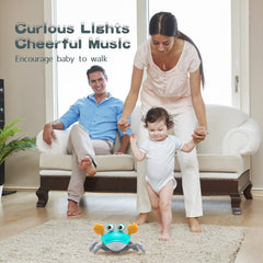 Yeaye Crawling Crab Toy features music and lights for engaging play sessions.