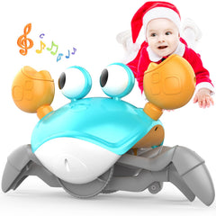 Yeaye Crawling Crab Toy with sideways movement promotes early motor exploration.