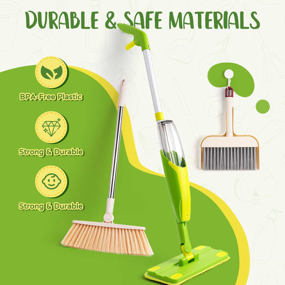 Yeeammk colorful cleaning tools set enhances sensory play.