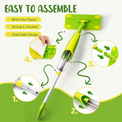 Yeeammk mop stand keeps tools organized for easy storage.