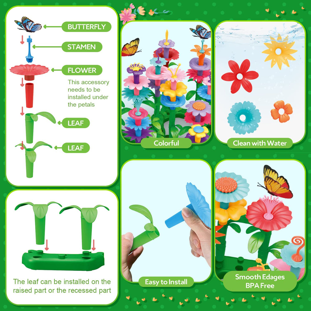 YEEBAY bent and forked stems allow lifelike flower shaping during play.