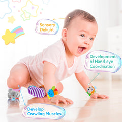 Yeeeasy cotton socks with one-size-elastic fit for infants 3 months and up