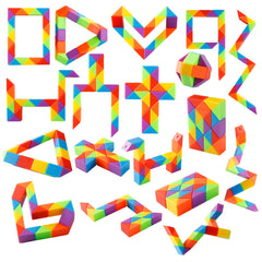 Yeetec snake cube rainbow assembly: durable plastic for long-lasting, engaging play