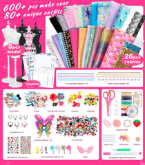 YEETIN kit features colorful fabrics inspiring imaginative dressmaking adventures for kids.