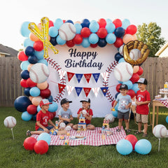 Yeewaka baseball decor makes first birthdays and rookie year parties memorable.