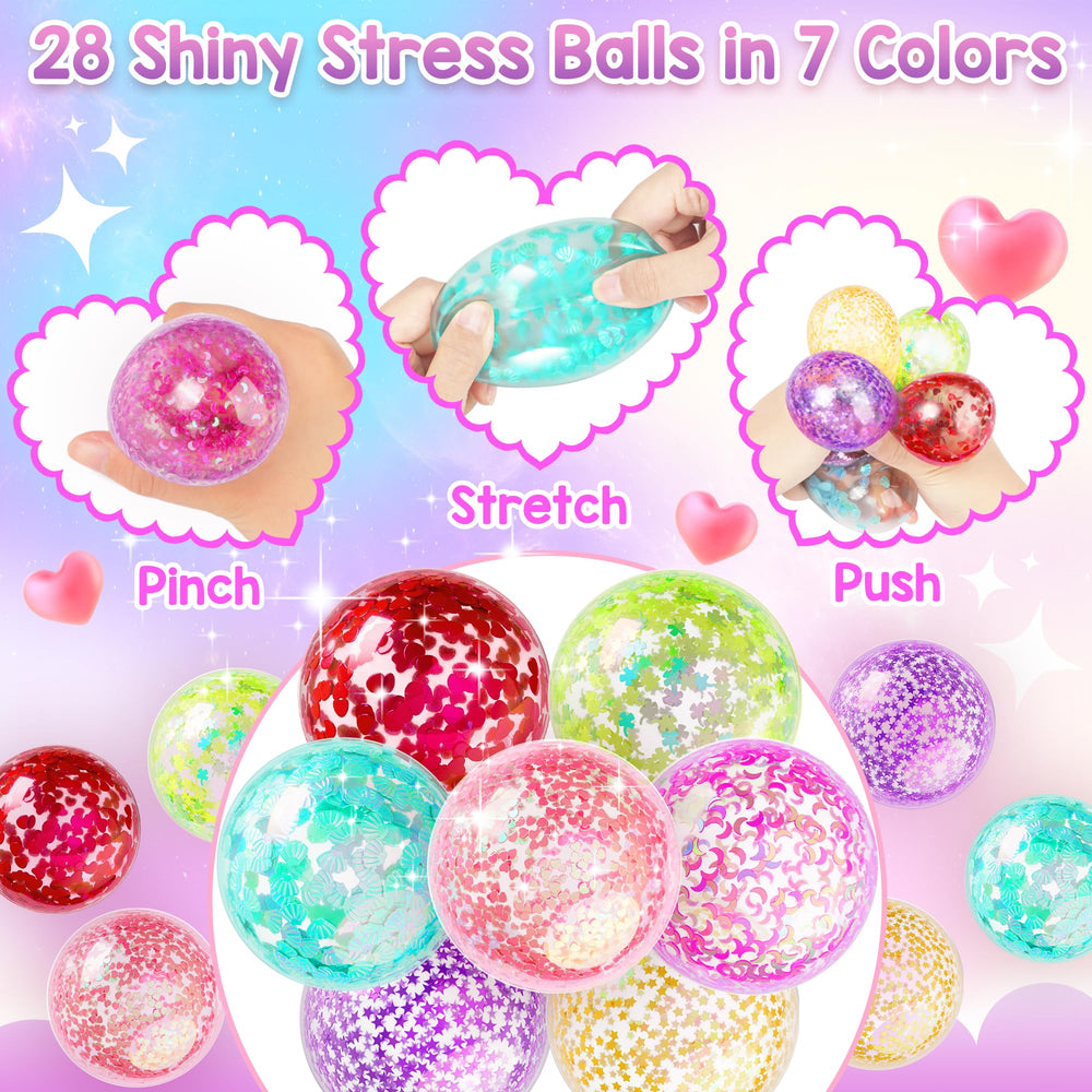 YEGEER Stretchy ball with sequins detail, engaging tactile play for children.