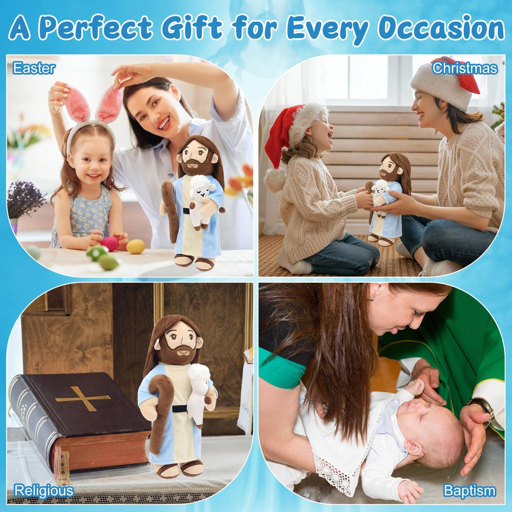 Yelakey gift-ready Easter plush ideal for faith-based celebrations.
