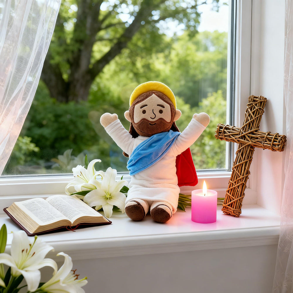 Yelakey Jesus plush natural skin tone version for inclusive decor
