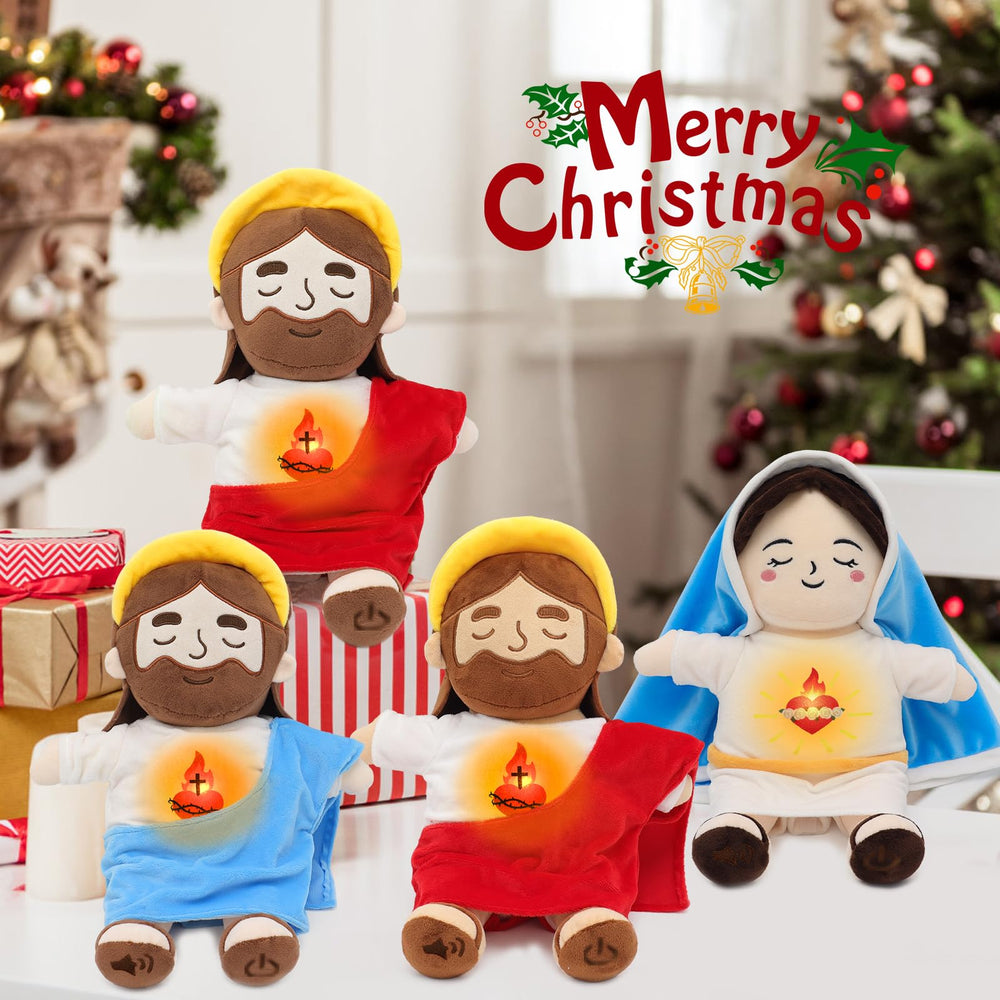 Yelakey Jesus plush halo-detail adds a gentle, comforting touch.