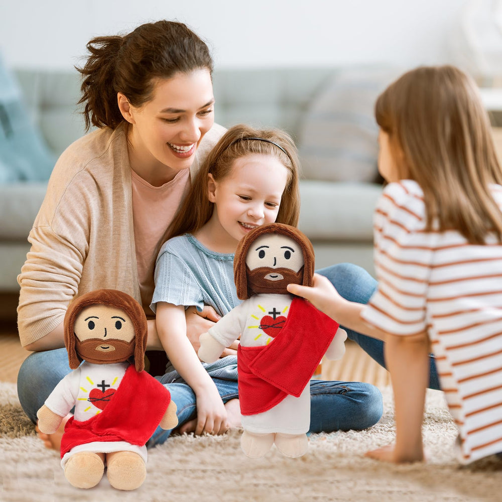 Unboxing a Yelakey Jesus plush with vacuum-pack packaging and fluff recovery.